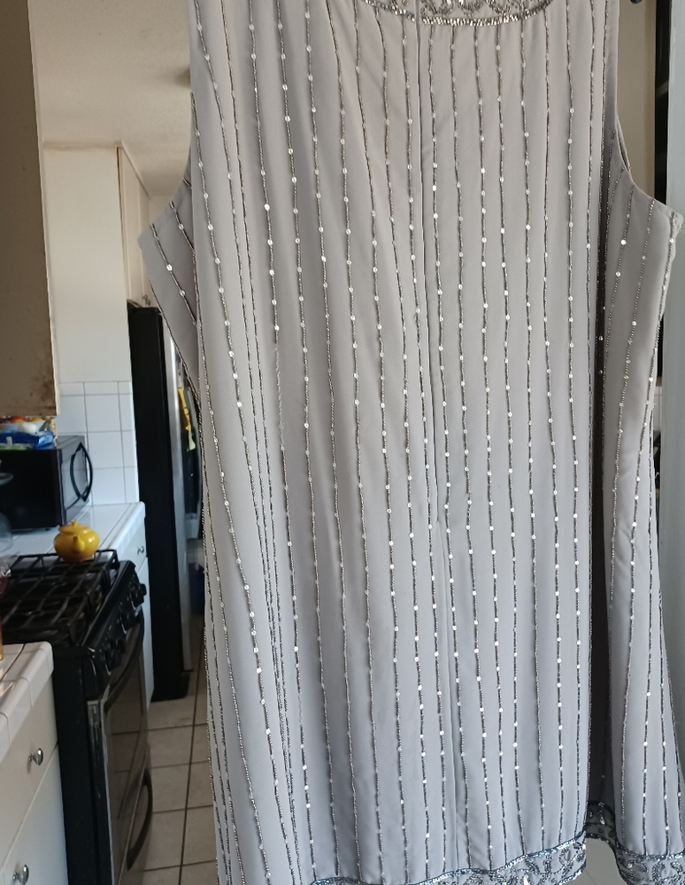 Grey sequence dress